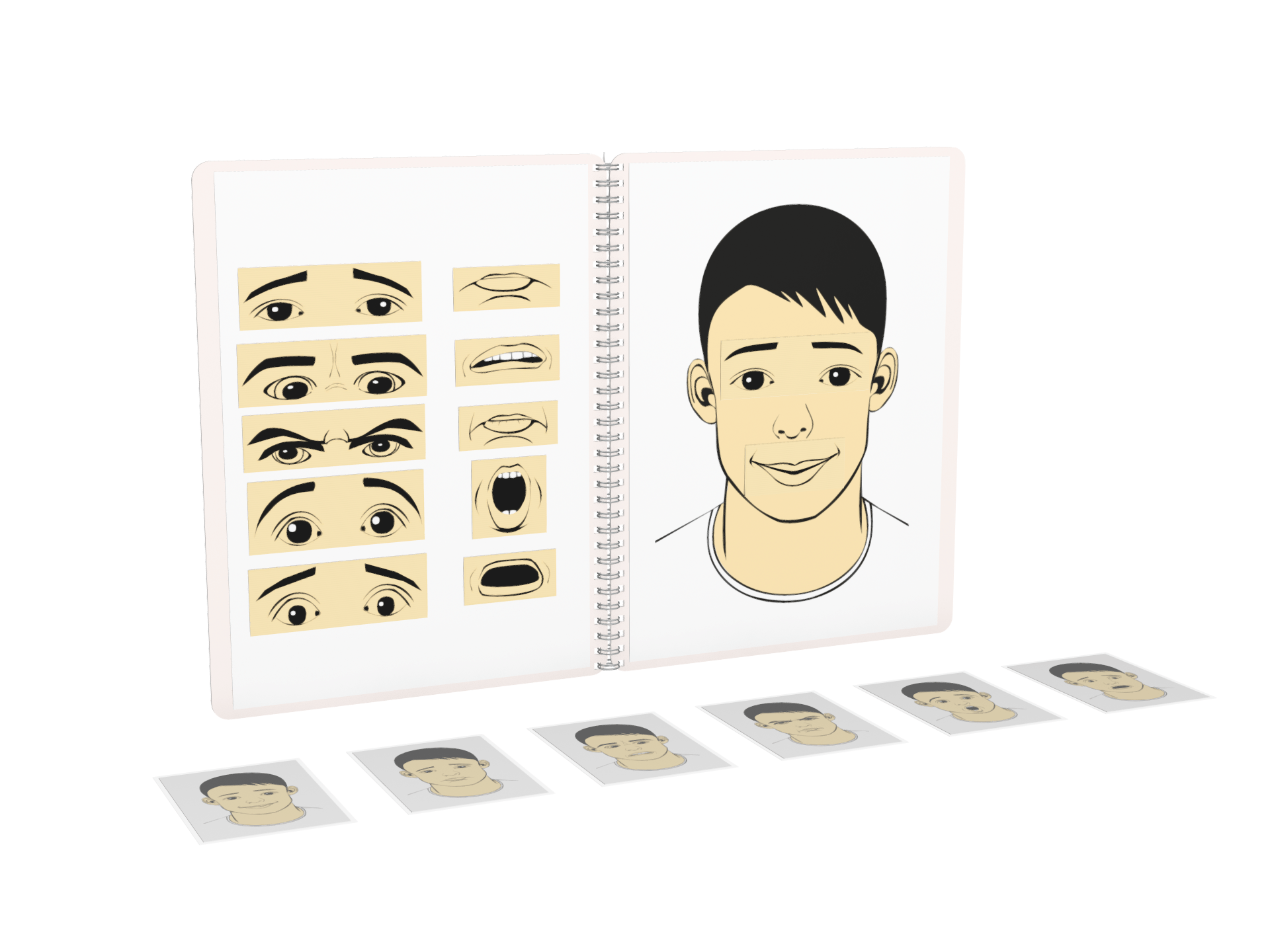 ŁABĘDŹ NIEMY – układanka magnetyczna: rozpoznawanie emocji - obrazek 2